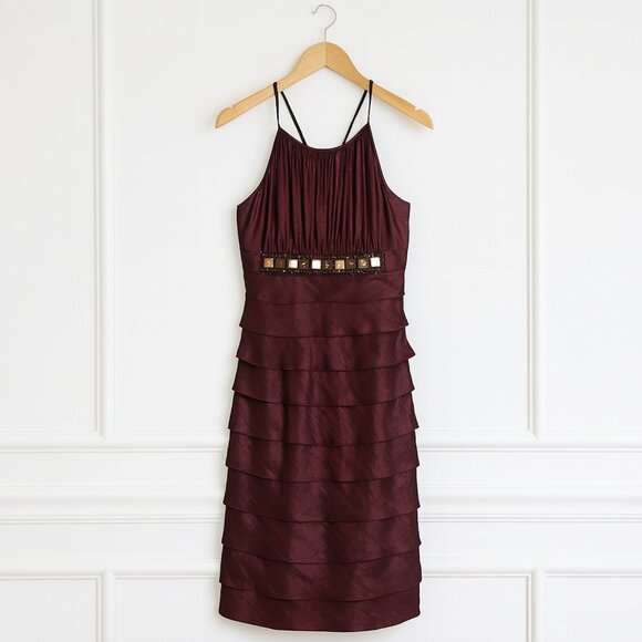 Cache Dresses & Skirts - Caché Women’s Brown Bling Dress Size 8